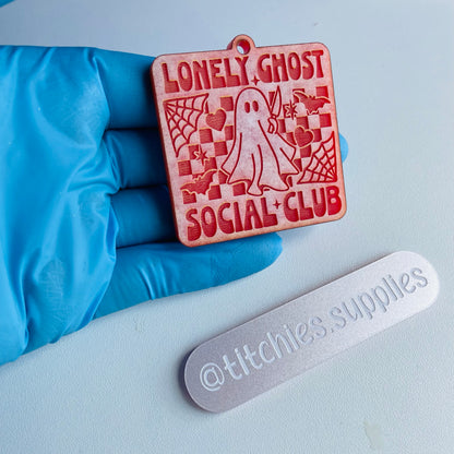 Lonely Ghost Social Club Keyring Mould, 5mm Thick