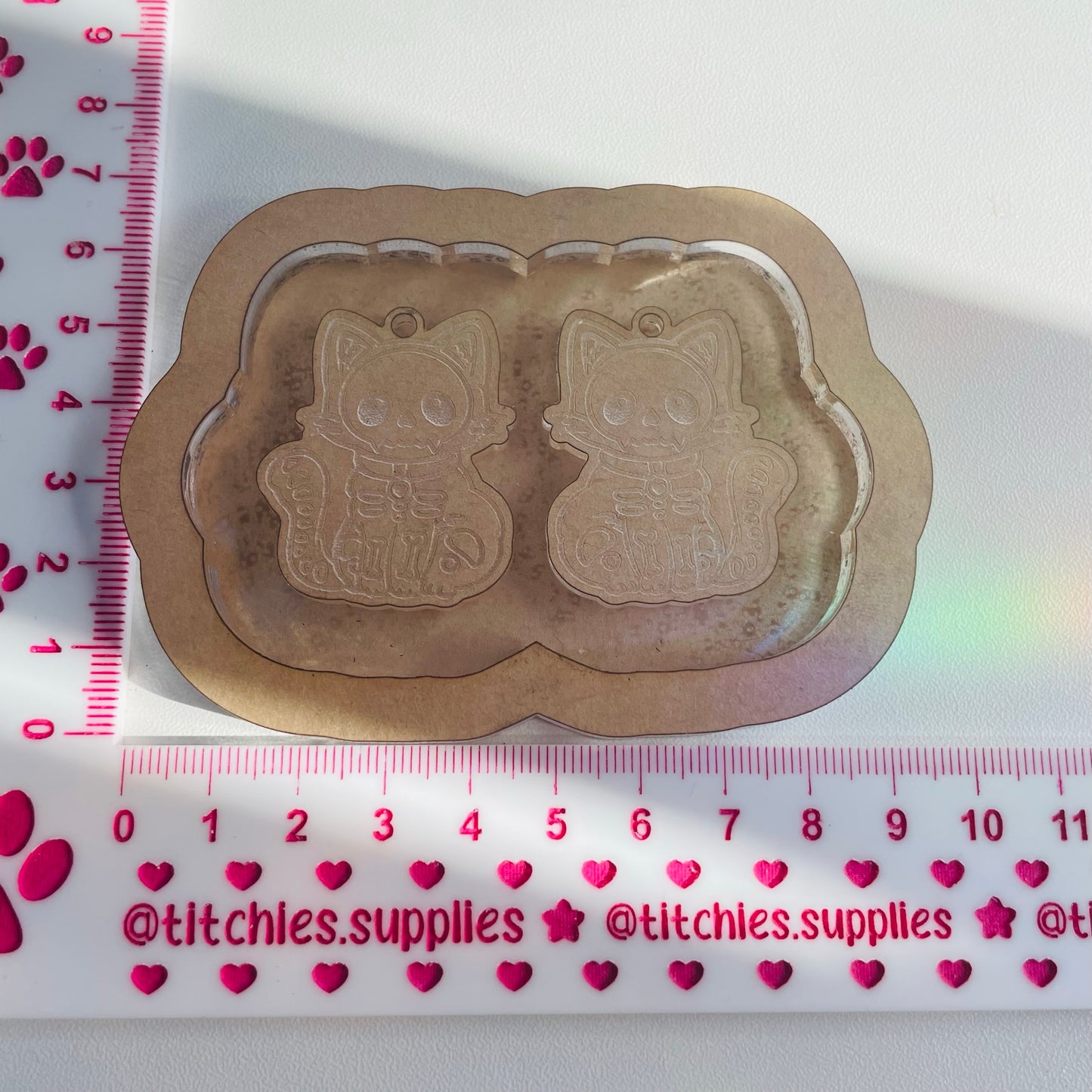 Skeleton Cat Earring Mould