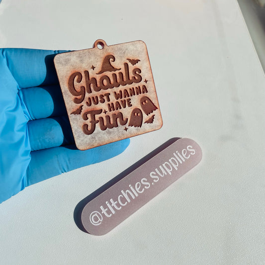 Ghouls Just Wanna Have Fun Keyring Mould, 5mm Thick