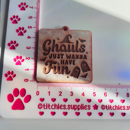 Ghouls Just Wanna Have Fun Keyring Mould, 5mm Thick