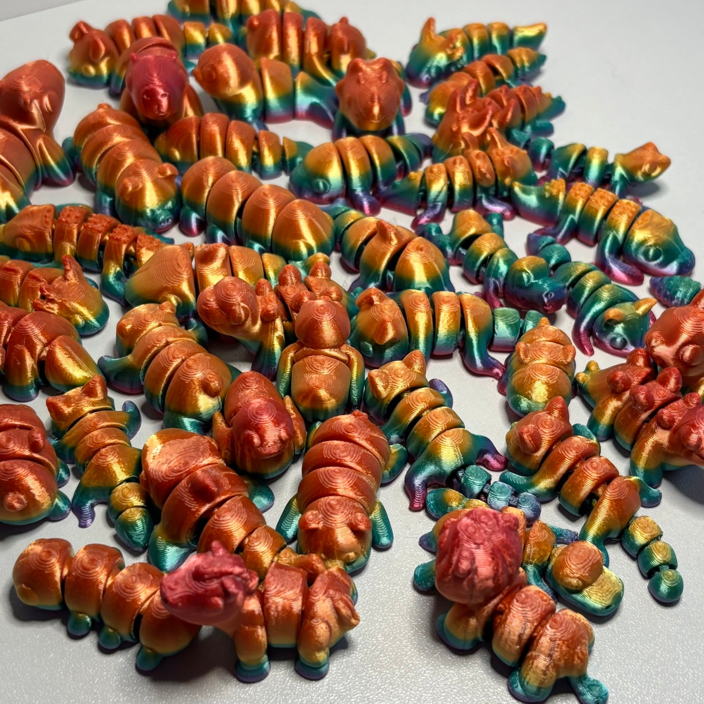 Mini Fidget Animals - Vibrant Rainbow