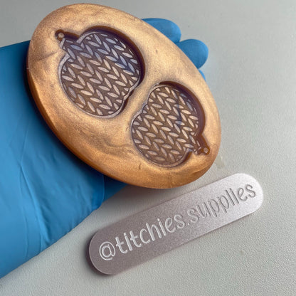Knitted Pumpkins Earring Mould