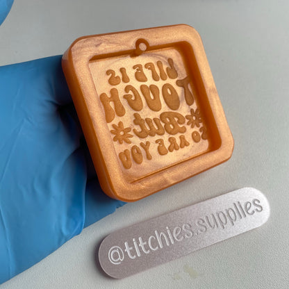 Life is Tough Chunky Text Keyring Mould, 5mm Thick