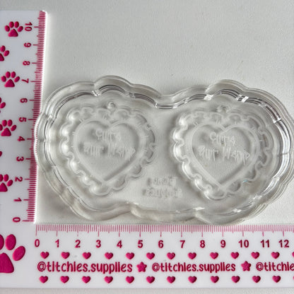 Cute But Weird Frilly Heart Earring Mould