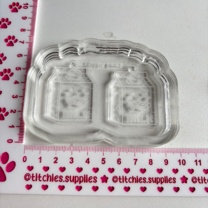 Chocolate Milk Carton Earring Mould