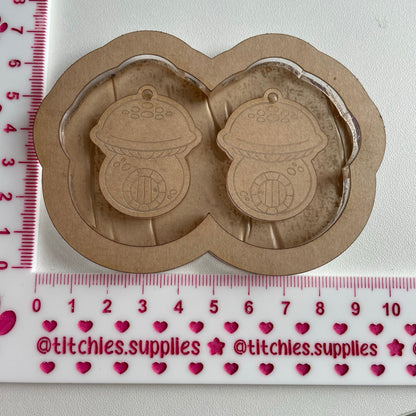 Mushroom Cottage Earring Mould