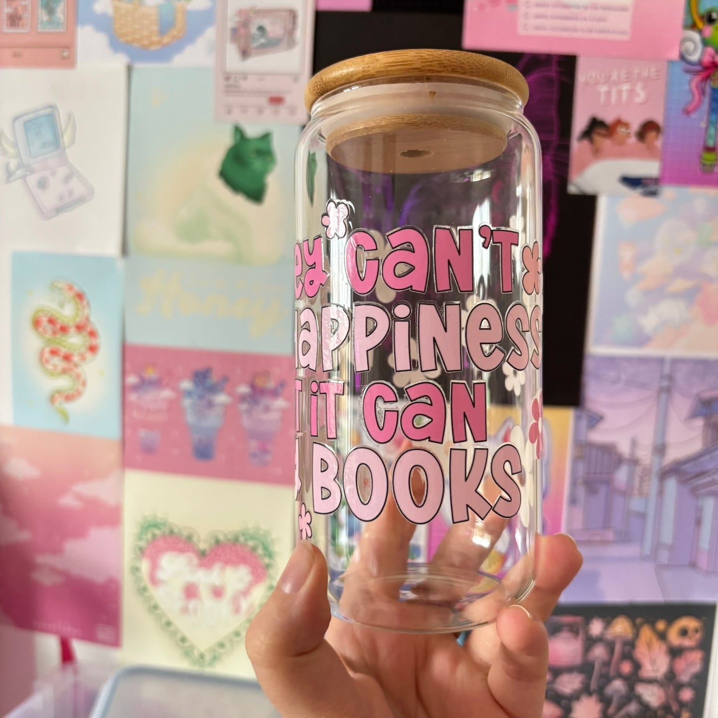 Buy Books 16oz Glass Can