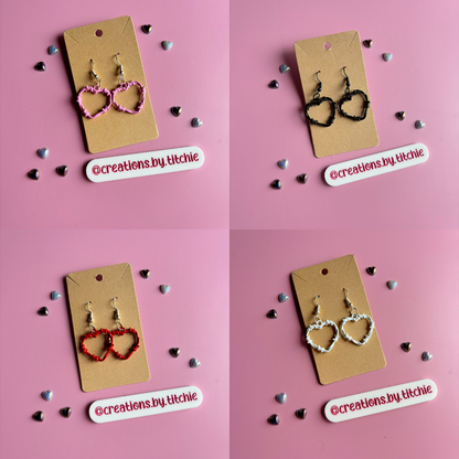 Barbed Wire Heart Earrings