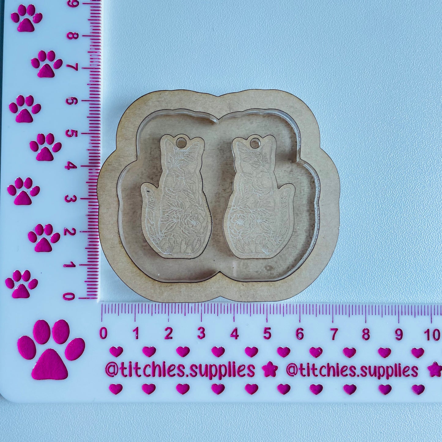 Floral Cat Earring Mould