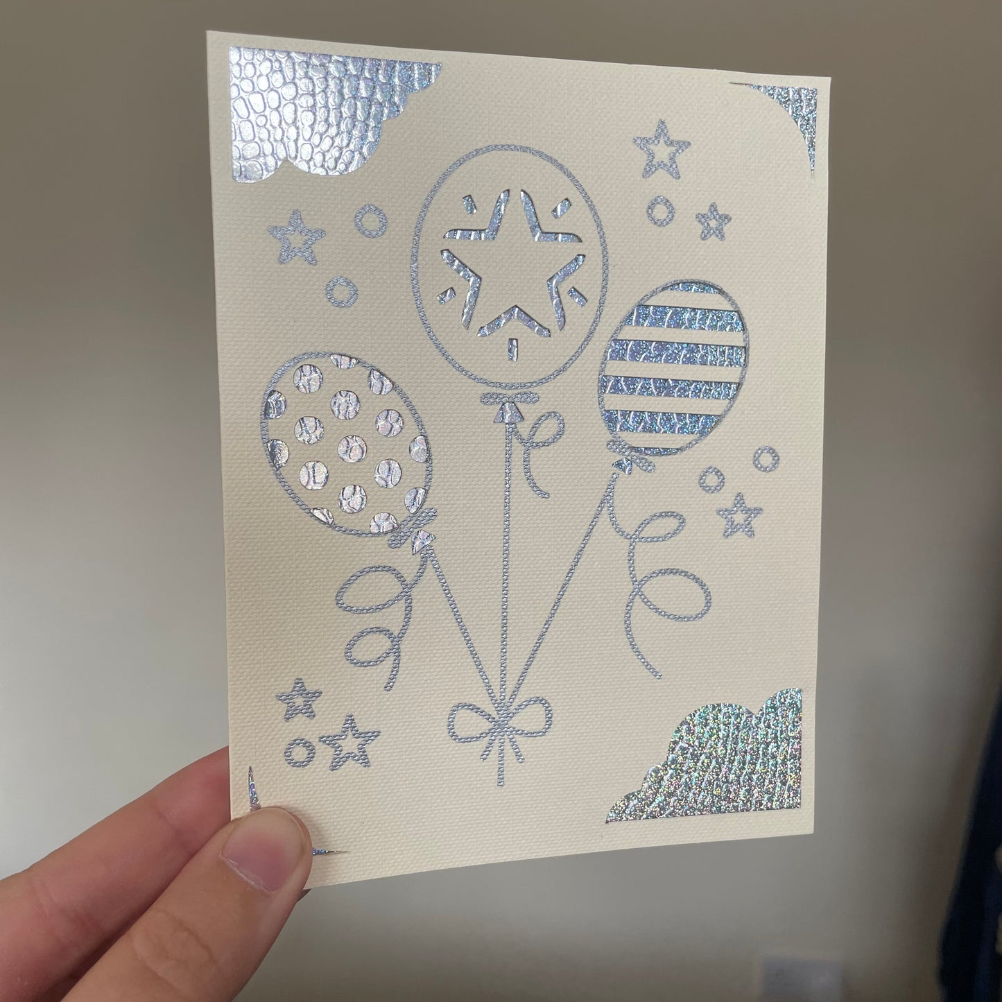 Handmade Card - Patterned Ballons