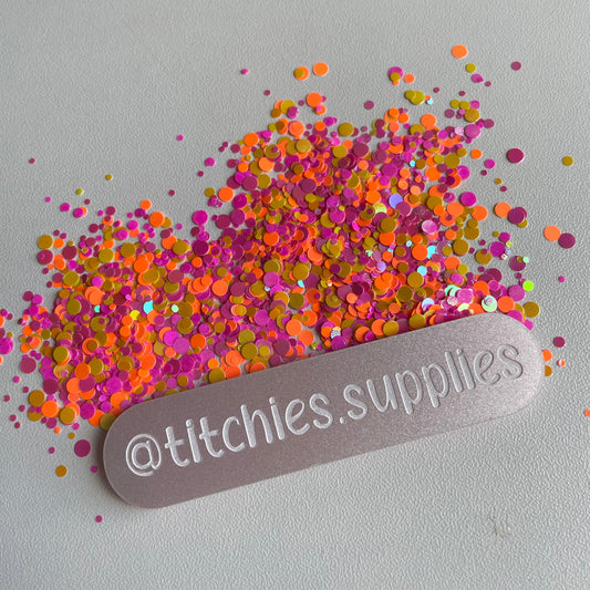 Spots Confetti - Mixed Pink/Orange