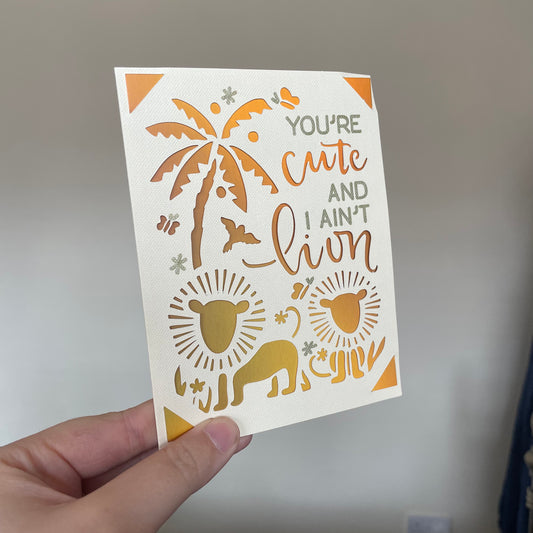 Handmade Card - Lion
