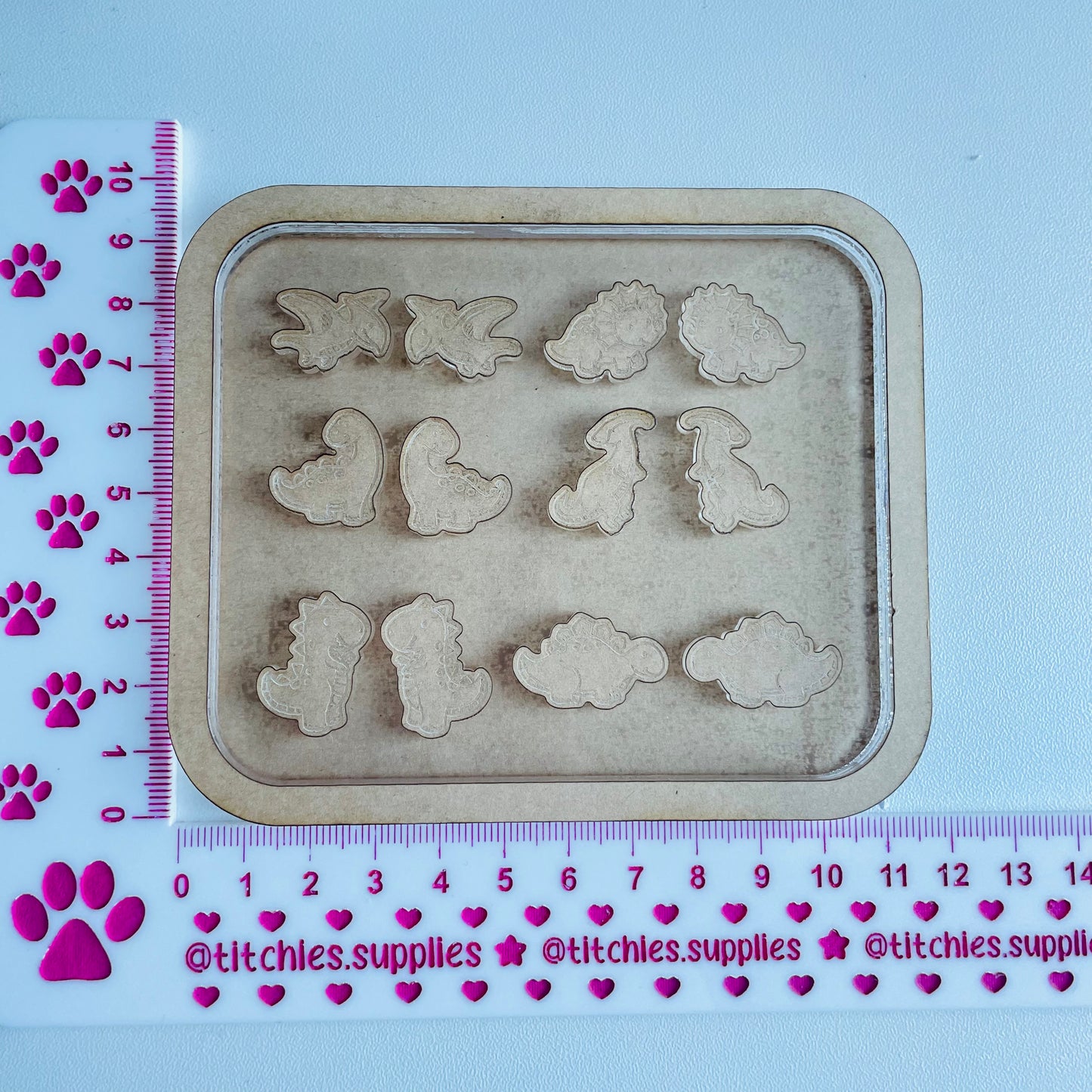 Engraved Dino Stud Palette Mould