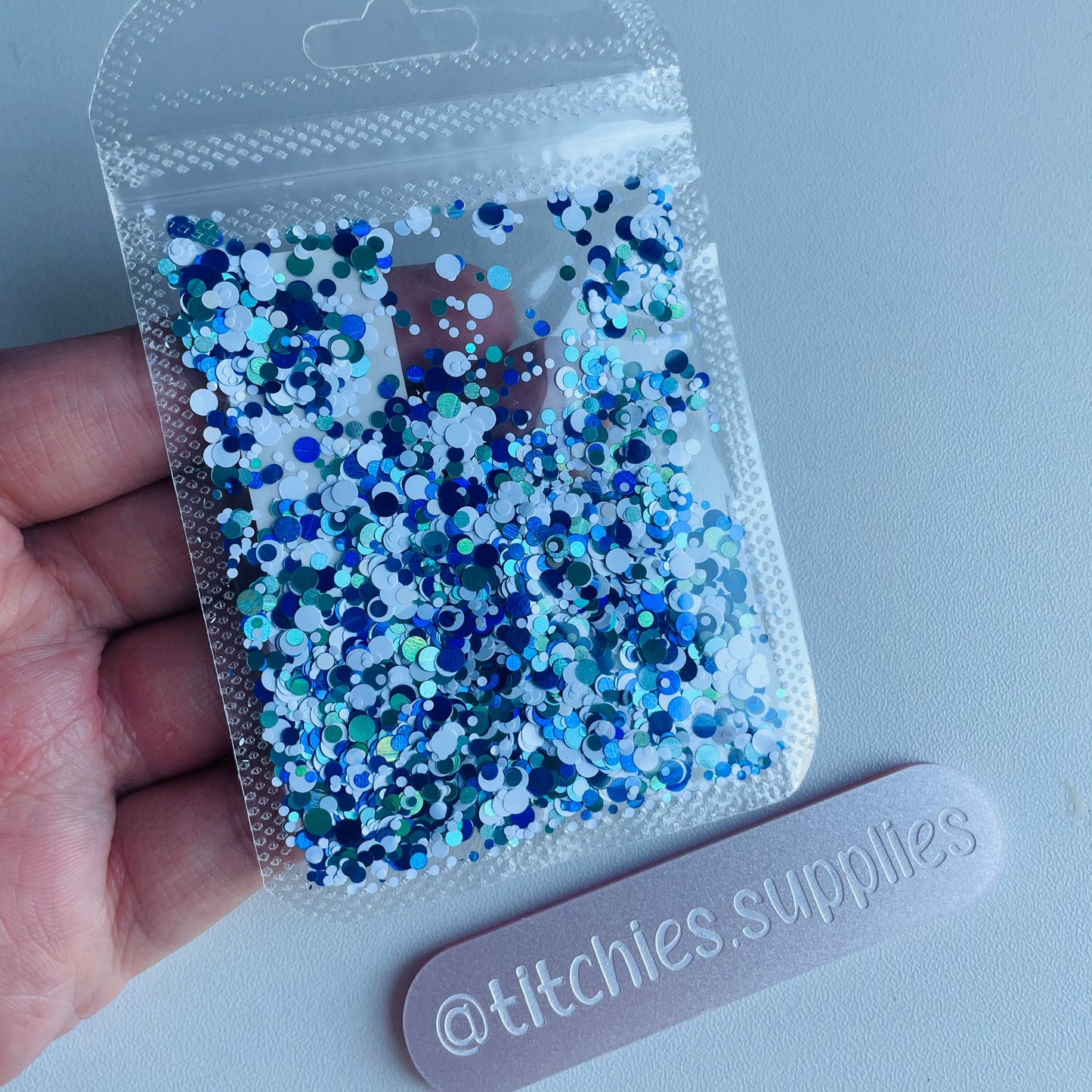 Spots Confetti - Mixed Blue