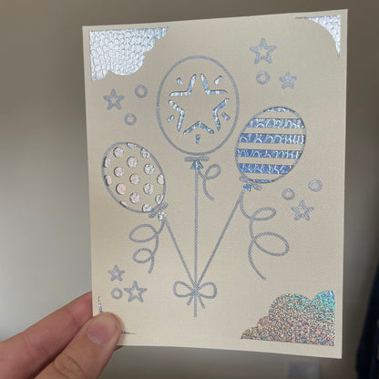 Handmade Card - Patterned Ballons