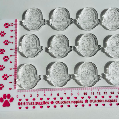 Star Signs Token Mould, 6mm Thick, Singles or Palette