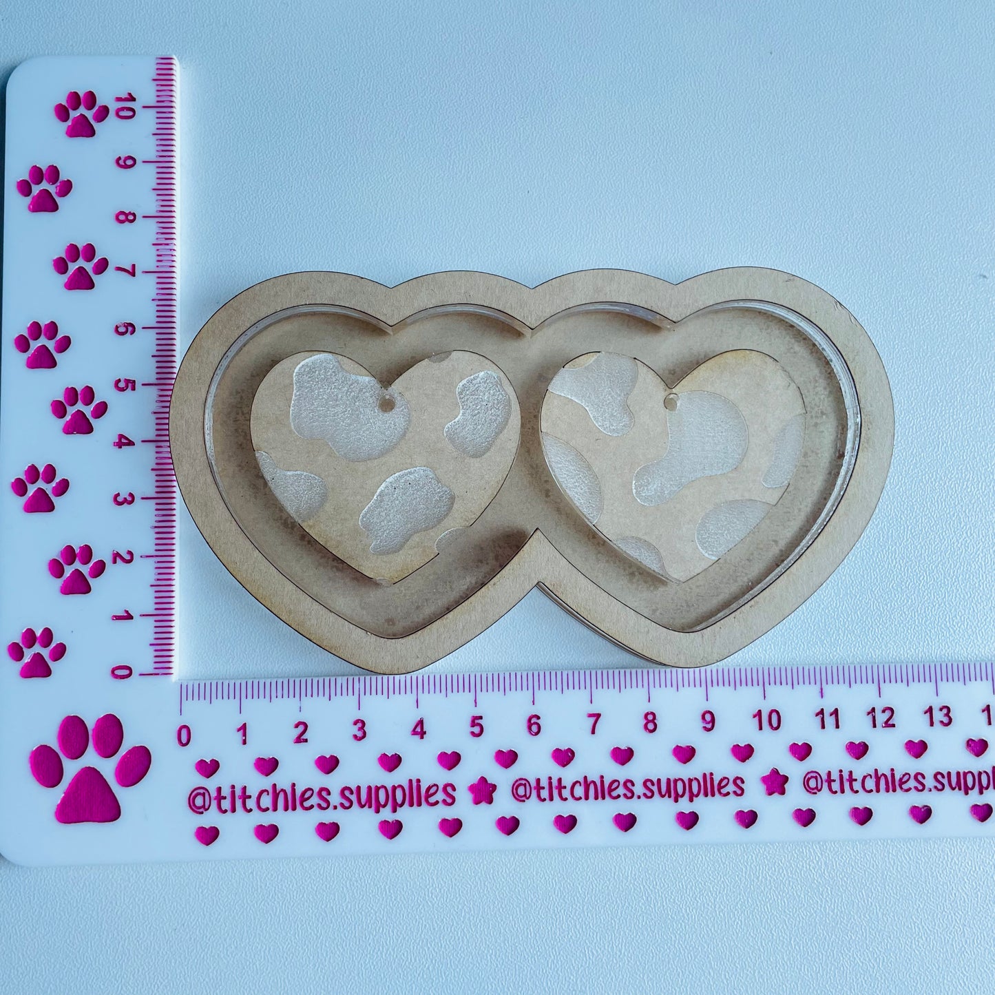 Cow Print Heart Earring Mould