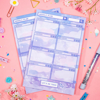 Unicorn Eclipse - Blue Skies Weekly Planner Pad