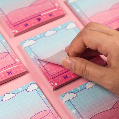 Unicorn Eclipse - Blue/Pink Music Player Sticky Notes