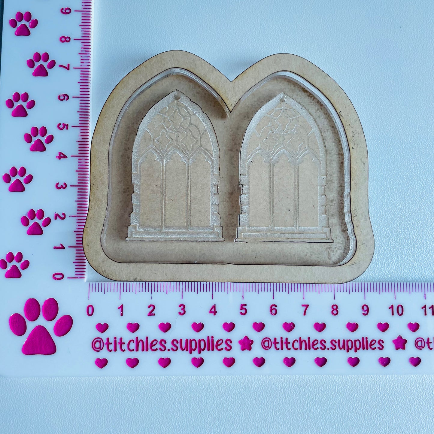 Triple Star Gothic Window Earring Mould