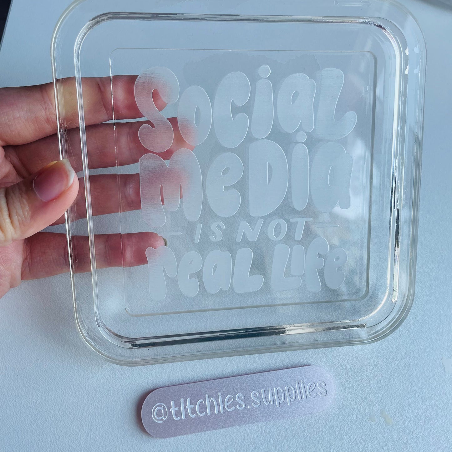 Social Media is not Real Life Coaster Mould, 5mm Thick
