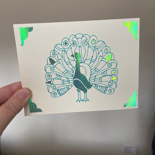 Handmade Card - Peacock