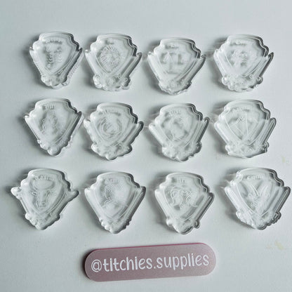 Star Signs Shield Mould, 6mm Thick, Singles or Palette