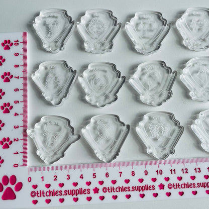 Star Signs Shield Mould, 6mm Thick, Singles or Palette