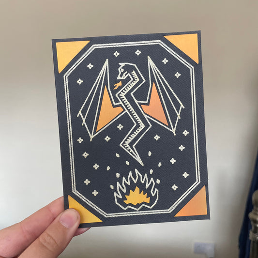 Handmade Card - Dragon