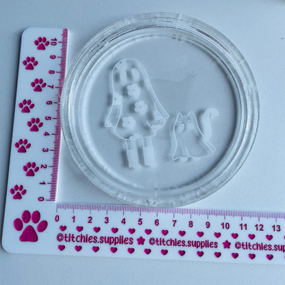 Ghost and Cat Coaster Mould, 5mm Thick