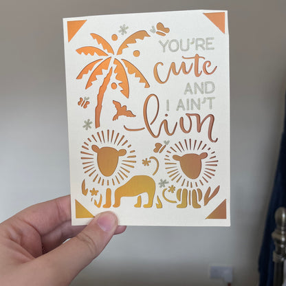Handmade Card - Lion
