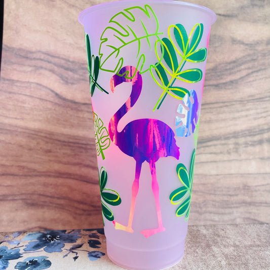 Colour Changing Flamingo Cold Cup