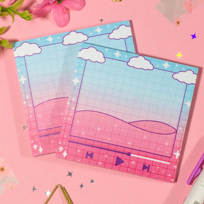 Unicorn Eclipse - Blue/Pink Music Player Sticky Notes