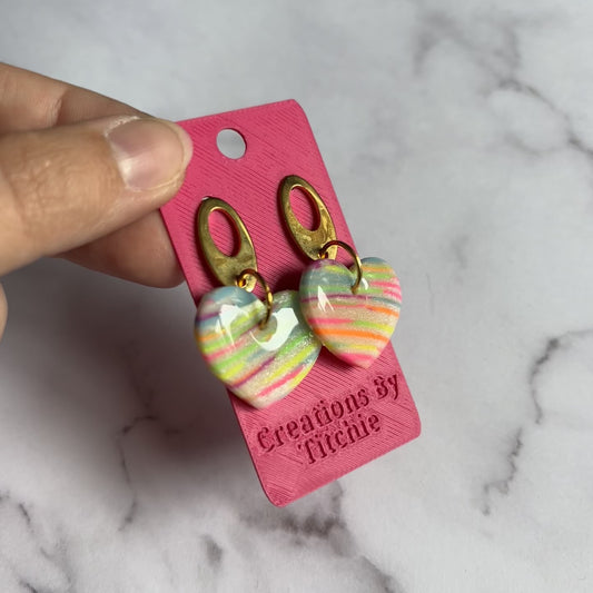 Heart Clay Earrings