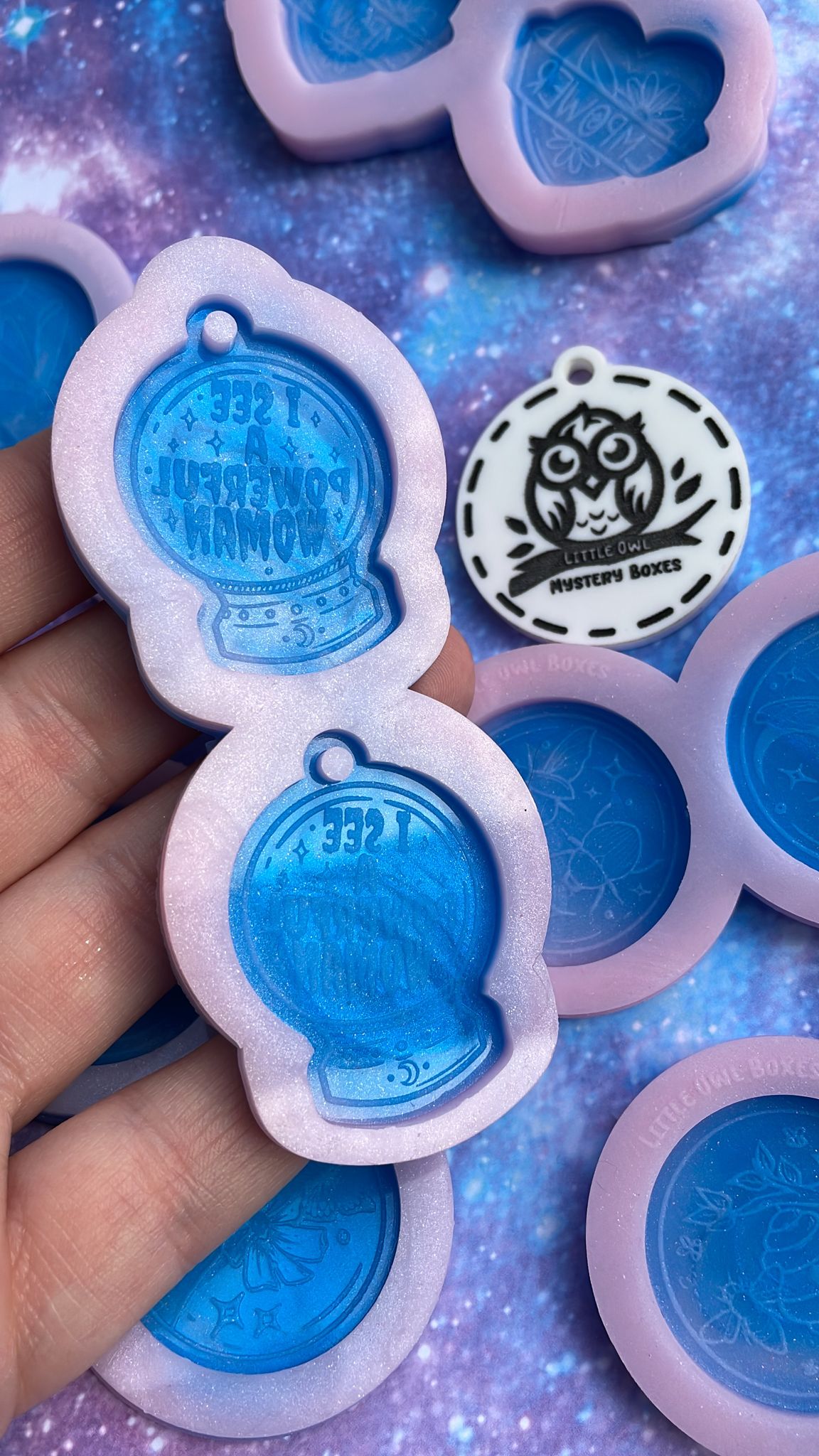 Little Owl Mould - Powerful Woman Crystal Ball Earring Mould