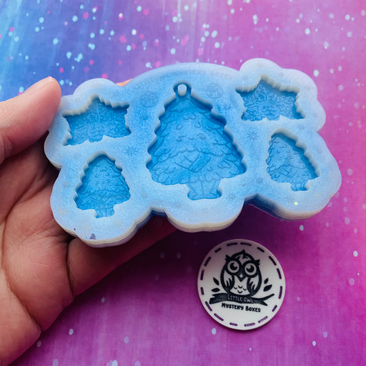 Little Owl Mould - Winter Wonderland Tree Pendant and Studs