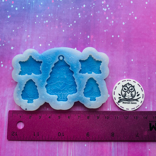 Little Owl Mould - Winter Wonderland Tree Pendant and Studs