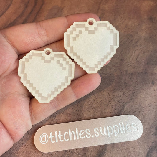 Pixel Heart Earring Mould