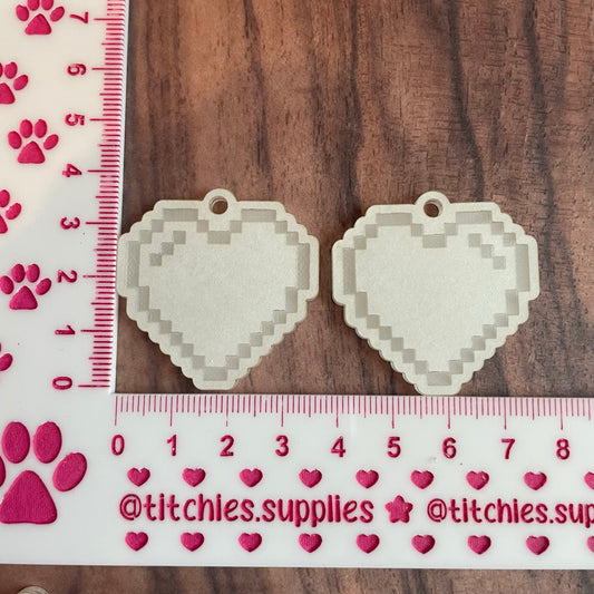 Pixel Heart Earring Mould