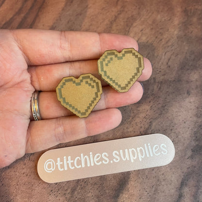 Pixel Heart Cab Pair Mould, 6mm Thick