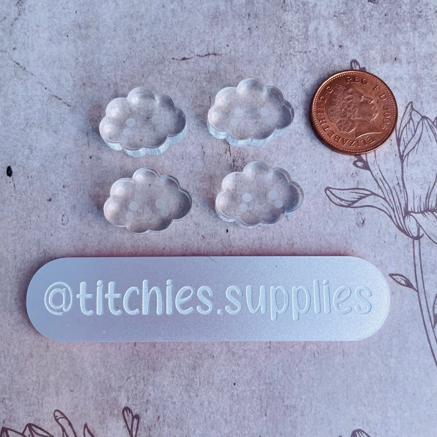 4 x Happy Clouds Mould, 6mm Thick