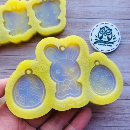 Little Owl Mould - Woodland Cutie-mals Bunny Pendant and Earrings