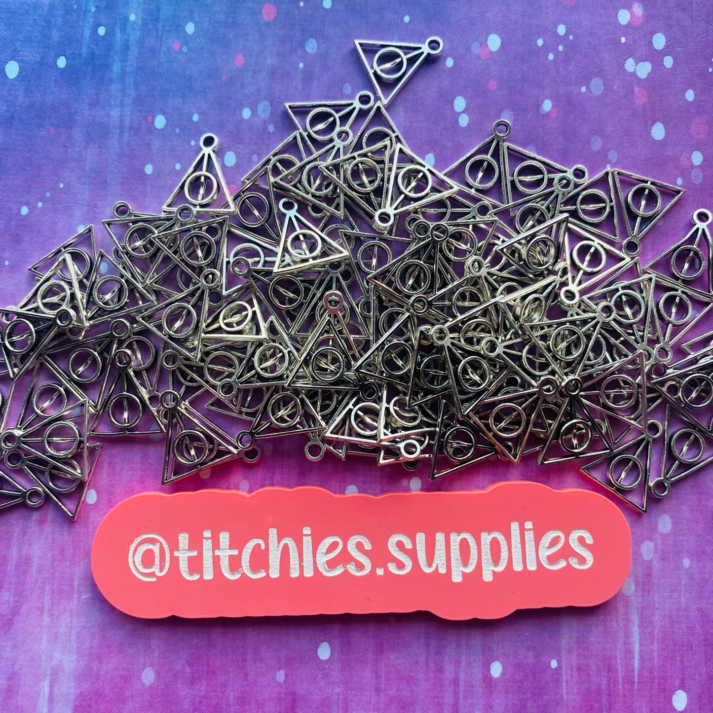 Metal Charms - Silver Hallows (x5)