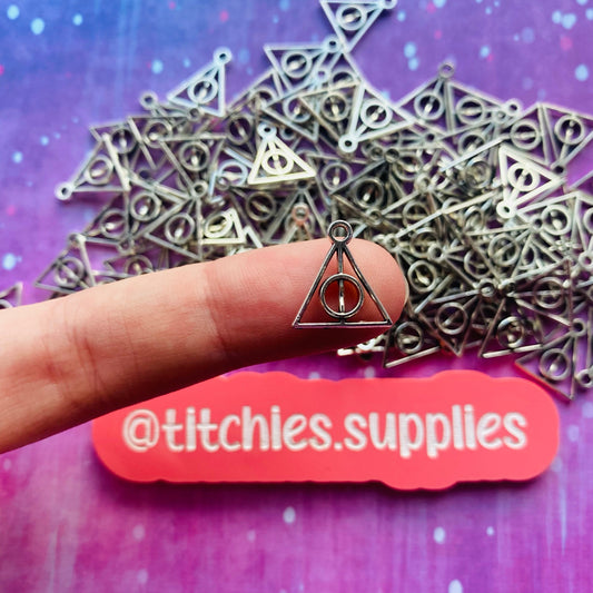 Metal Charms - Silver Hallows (x5)