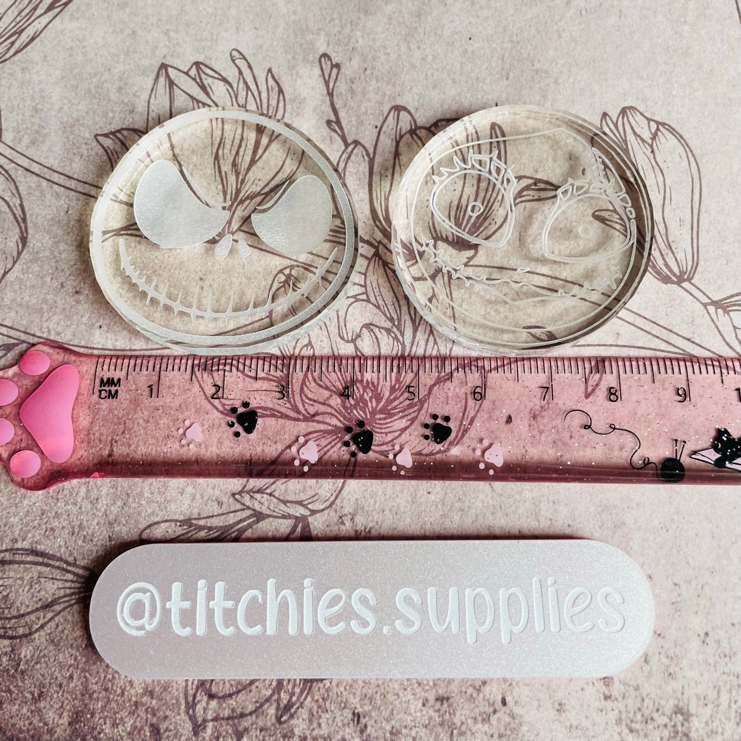 Skeleton Face Token Mould, 6mm Thick
