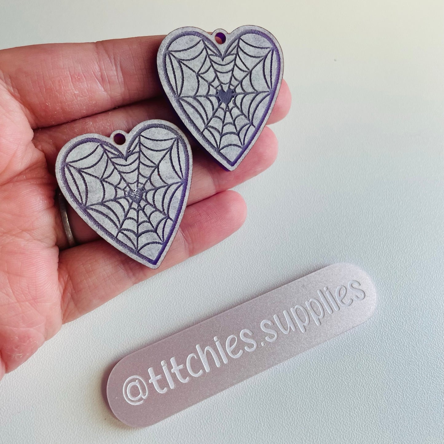 Heart Spider Web Earring Mould