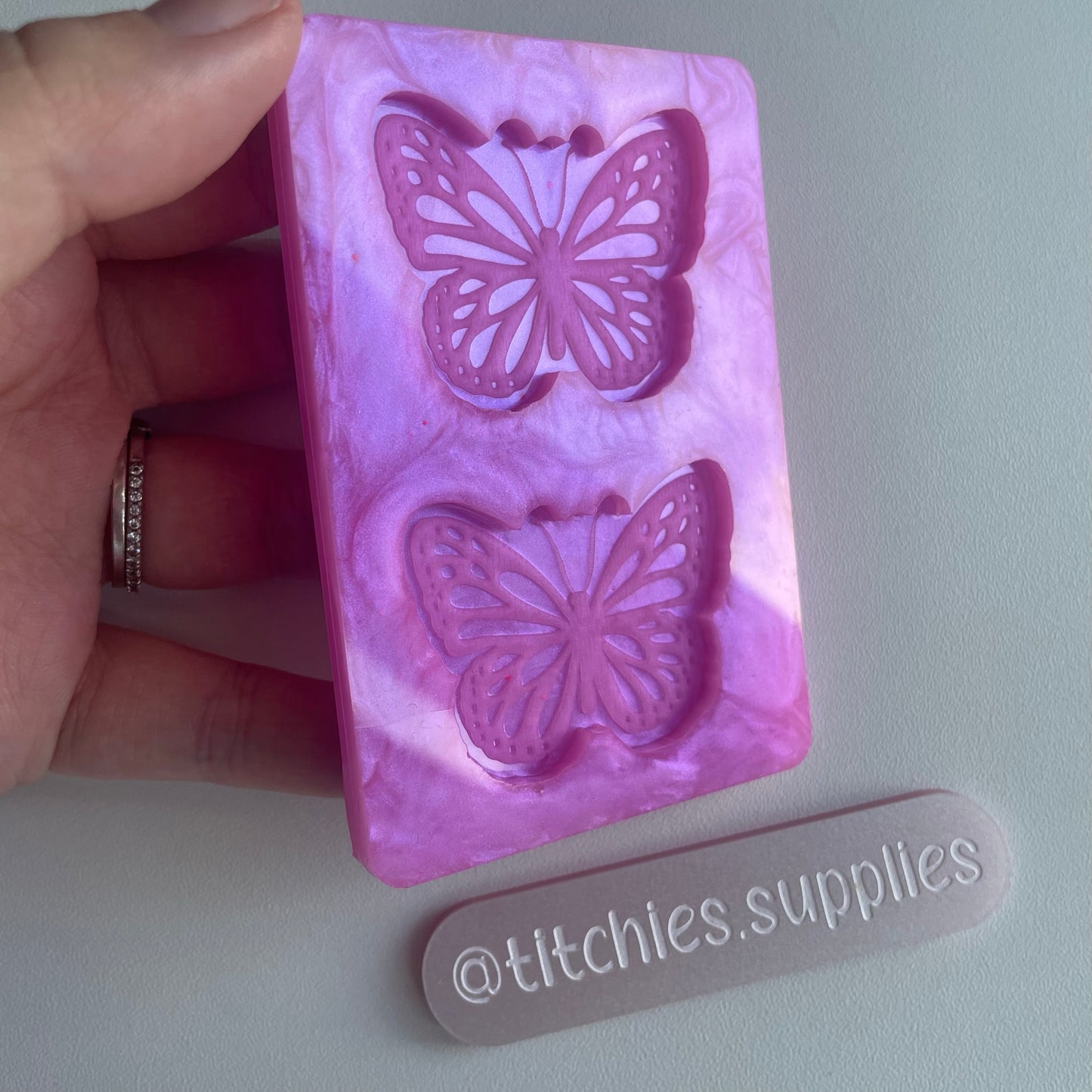 Engraved Butterfly Earring Mould