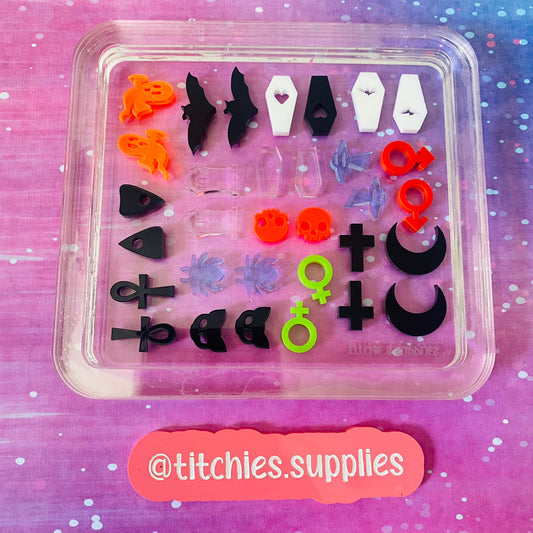 Mini Spooky Stud Earring/Shaker Filler Palette Mould