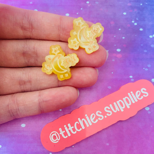 Tiny Twinkle Moon Stud Earring/Filler Bit Mould