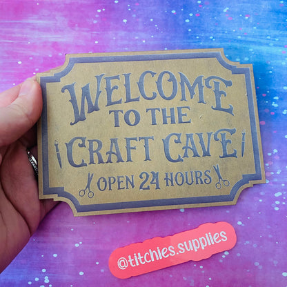 Welcome to The Craft Cave Wall Hanging/Plaque Mould, 6mm Thick